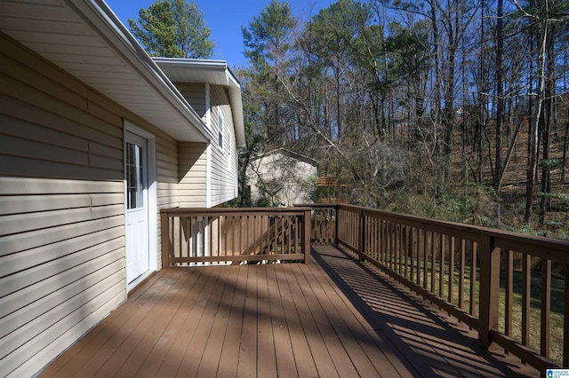 view of wooden deck