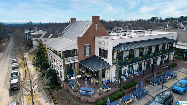 aerial view with a residential view