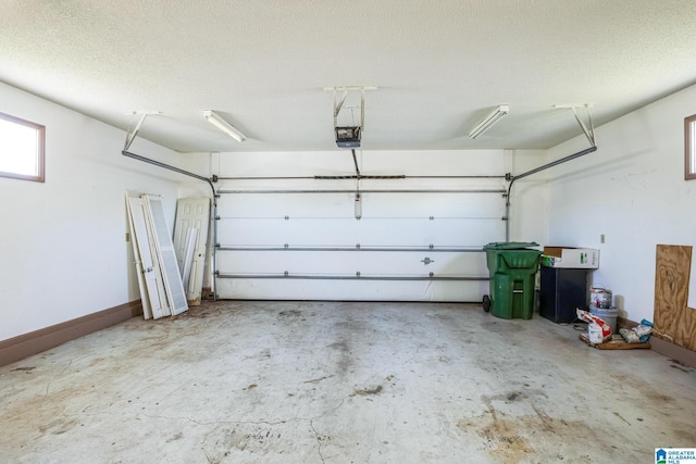 garage featuring baseboards