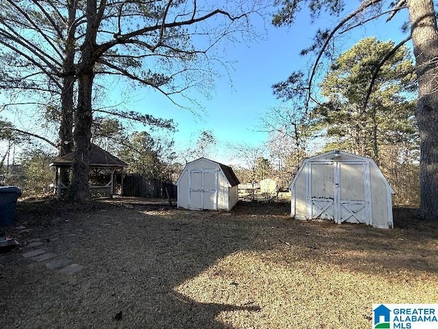 exterior space with a gazebo