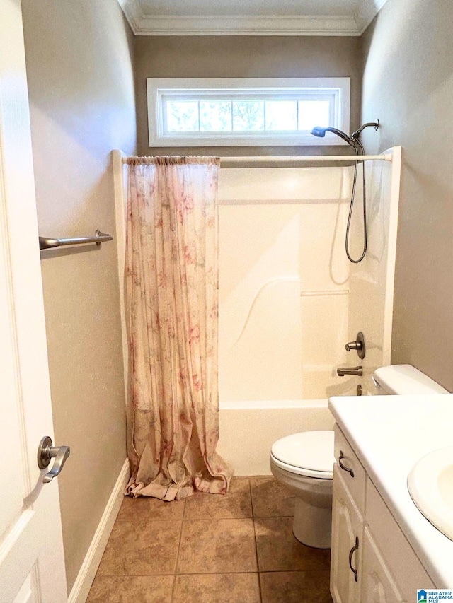 bathroom featuring ornamental molding, a wealth of natural light, and vanity