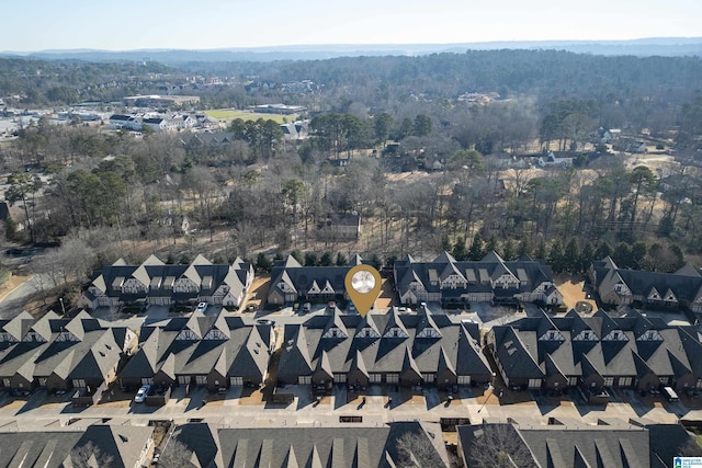 bird's eye view with a residential view