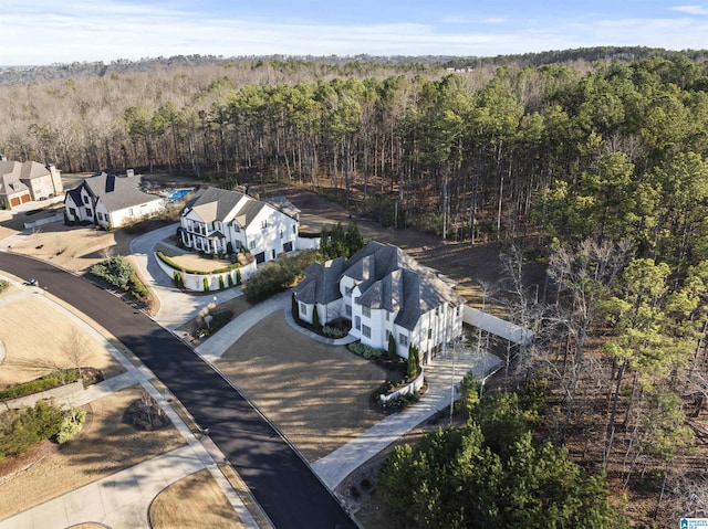 bird's eye view with a forest view