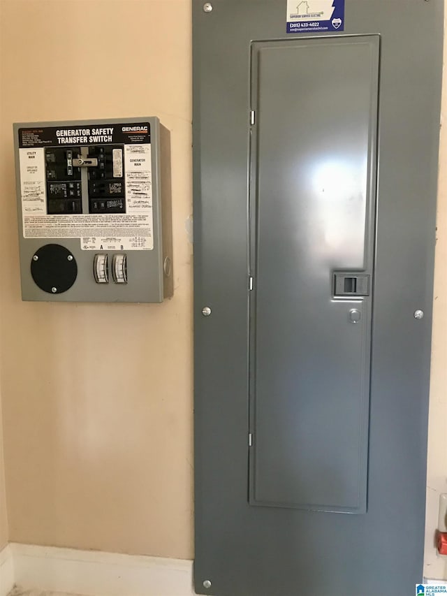 utility room with electric panel