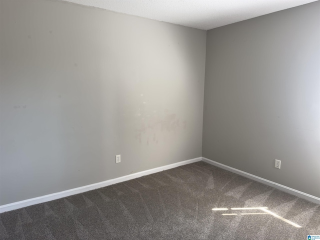 spare room with baseboards and carpet flooring