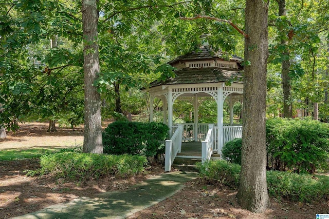 view of property's community featuring a gazebo