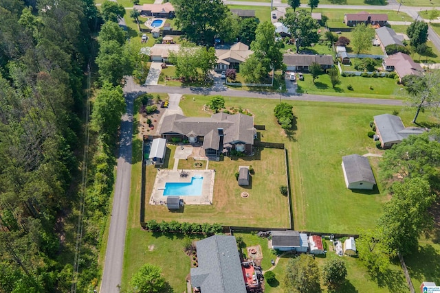 bird's eye view with a residential view
