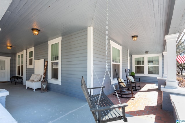 view of patio / terrace featuring covered porch