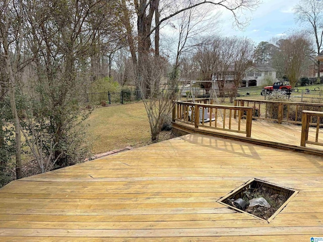 deck with fence