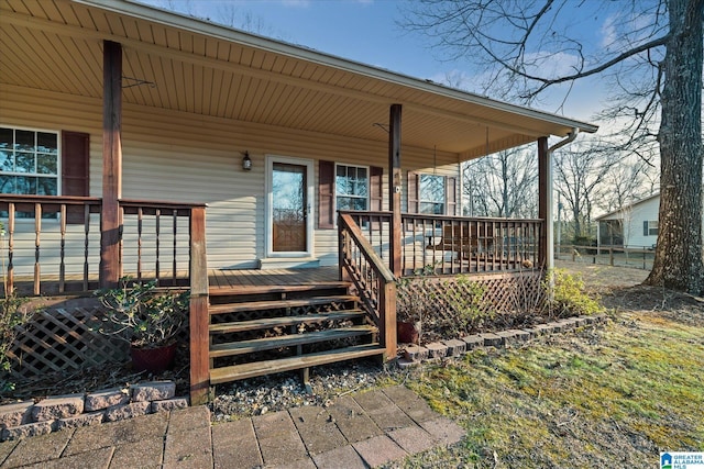 65 Jessica Dr, Wedowee, AL 36278 - wooden terrace with covered porch