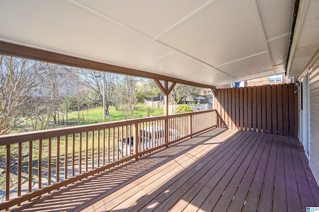 view of wooden deck