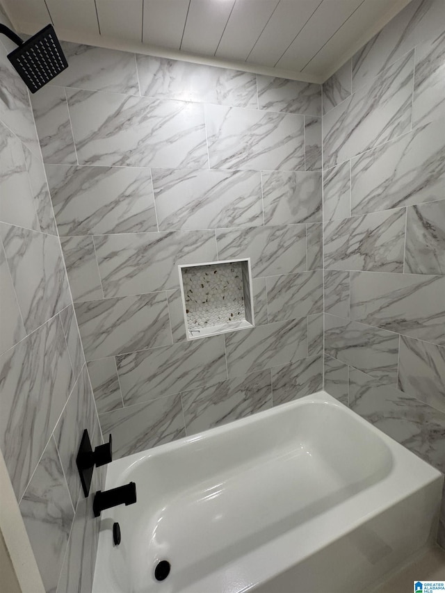 bathroom with shower / washtub combination