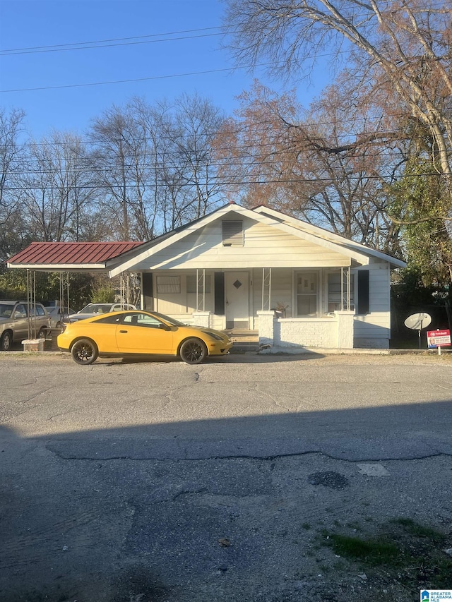 view of bungalow