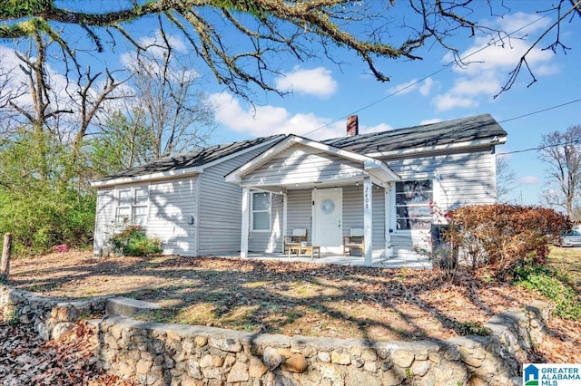 view of front of property with a porch