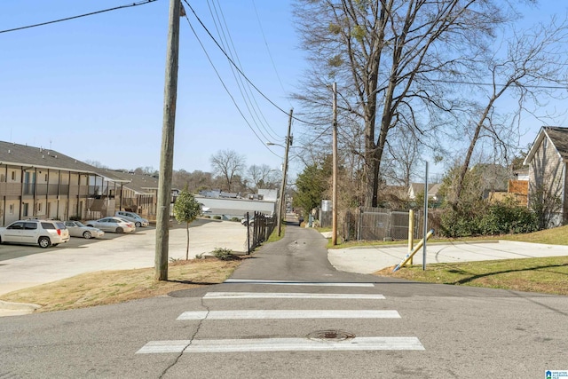 view of street with a residential view