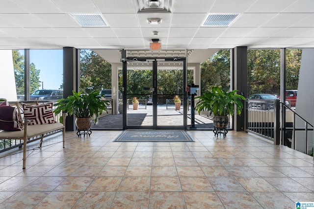 building lobby featuring visible vents