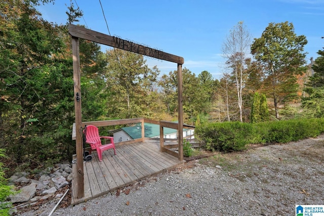 view of wooden deck