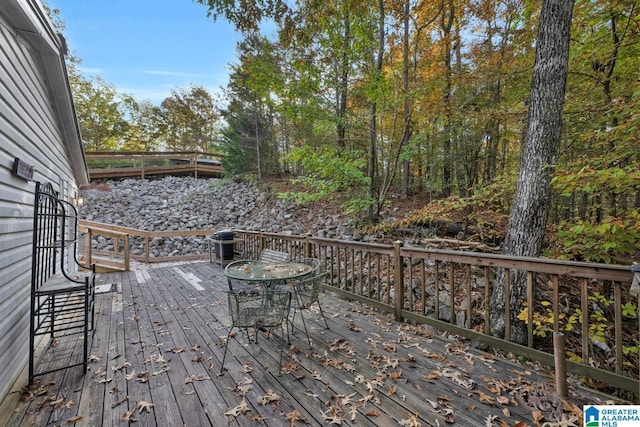 view of wooden terrace