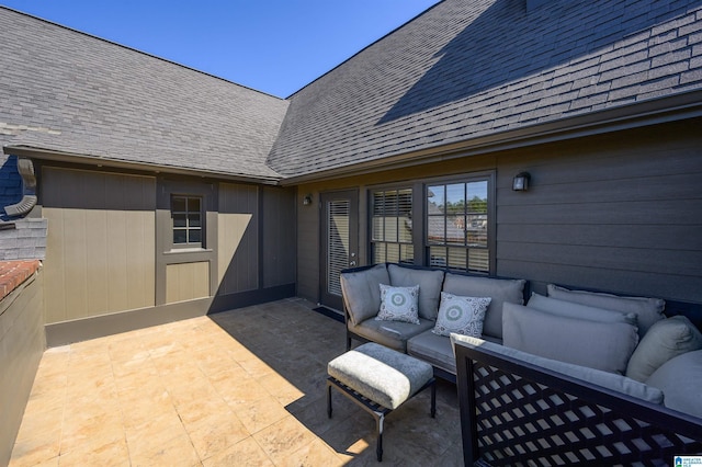 view of patio with an outdoor hangout area