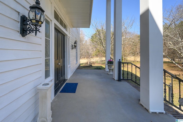 view of patio / terrace featuring a porch