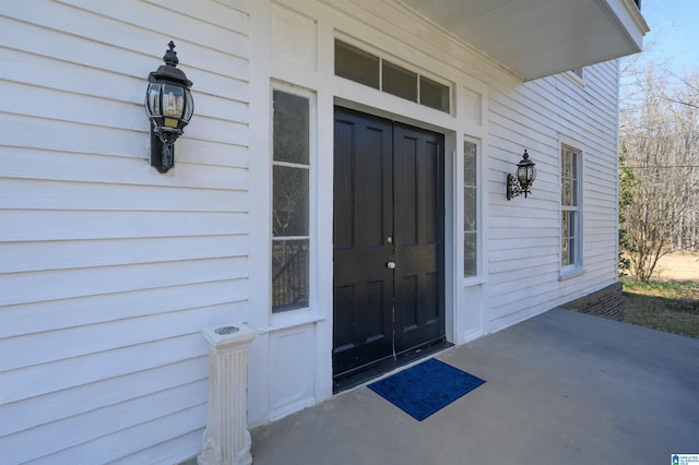 view of doorway to property