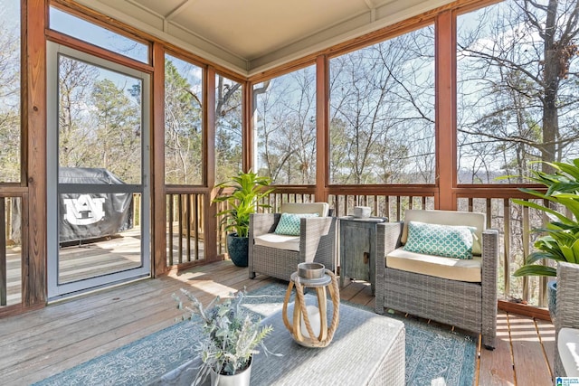 sunroom / solarium with plenty of natural light