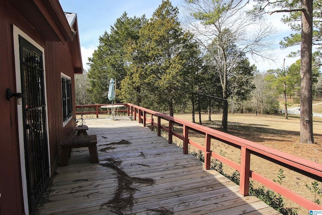 view of wooden terrace