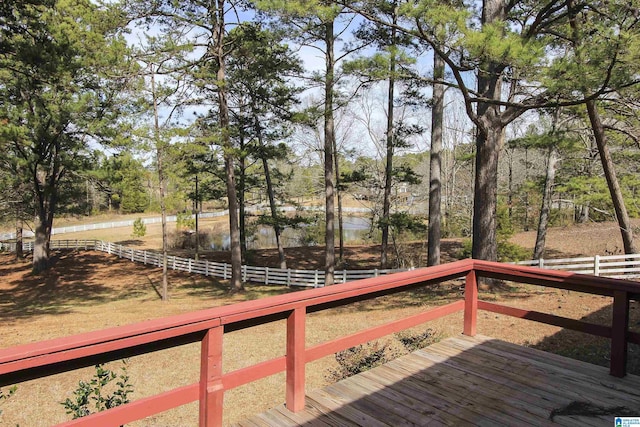 deck featuring fence