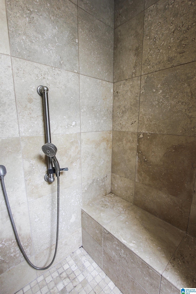 details with tiled shower