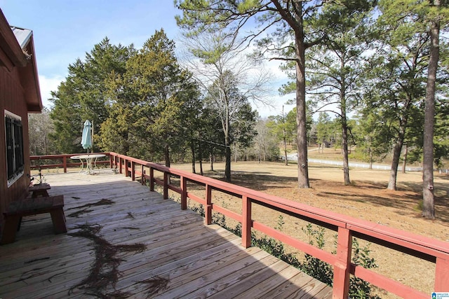 view of wooden terrace