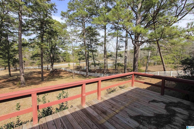 deck with fence