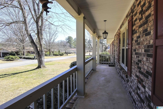 view of patio with a porch