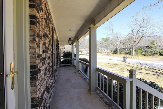 view of patio with a porch