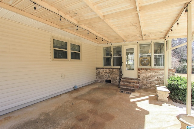 view of patio / terrace featuring entry steps