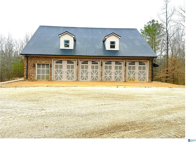 garage with a detached garage