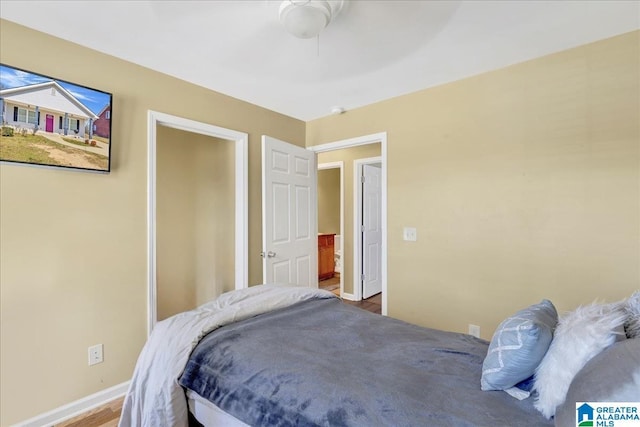 bedroom with baseboards