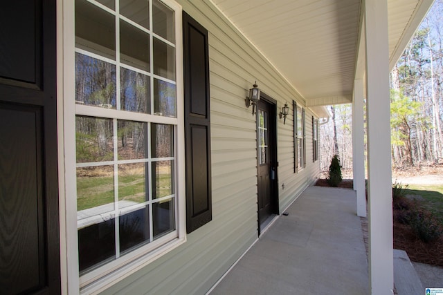 view of patio with a porch