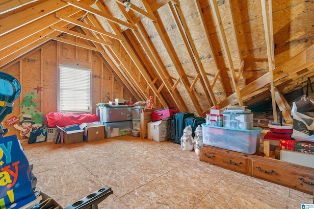 view of attic