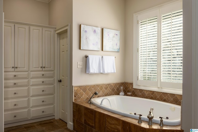 bathroom featuring a bath