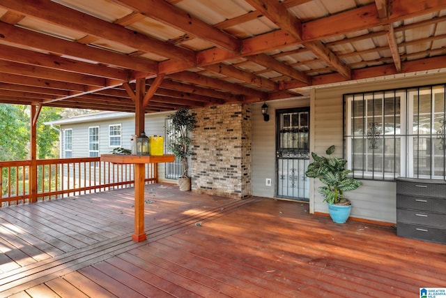 view of wooden terrace