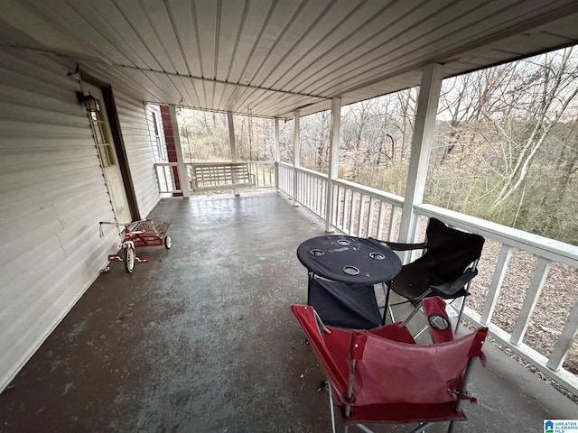 exterior space featuring covered porch