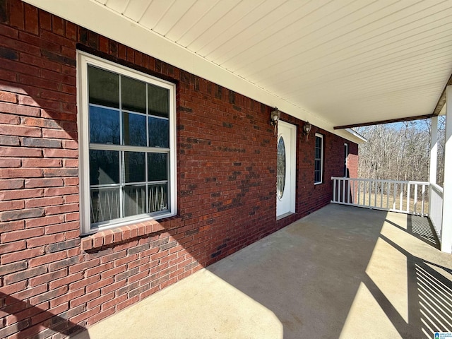 view of patio with covered porch