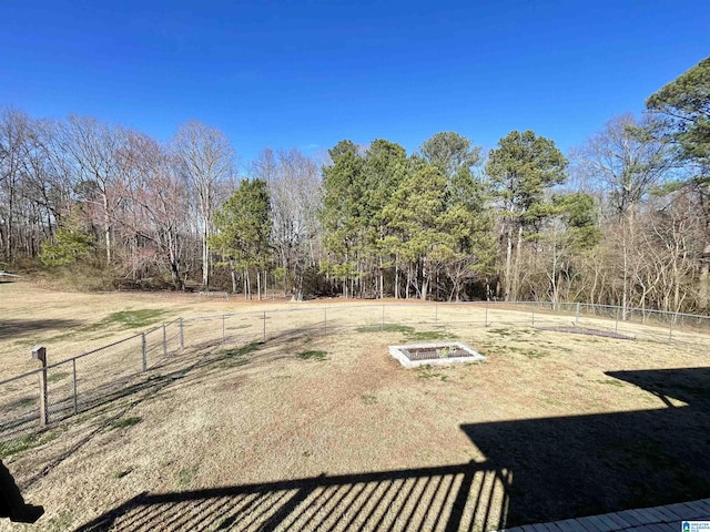 view of yard featuring a garden and fence