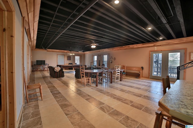 view of dining area