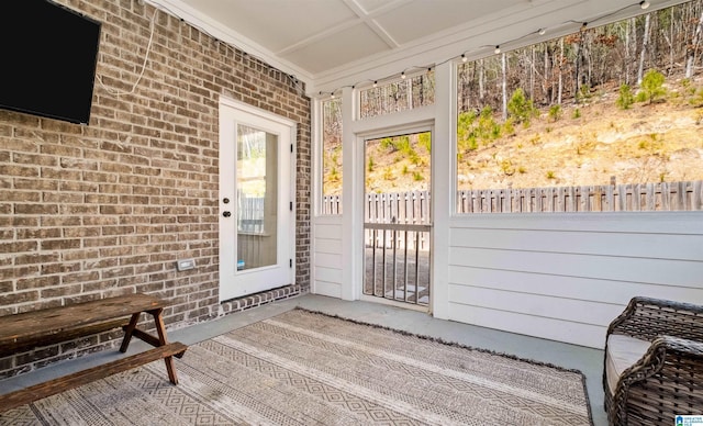 view of sunroom