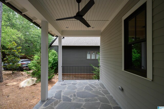 212 Olmsted St, Birmingham, AL 35242 - view of patio / terrace featuring ceiling fan and a porch