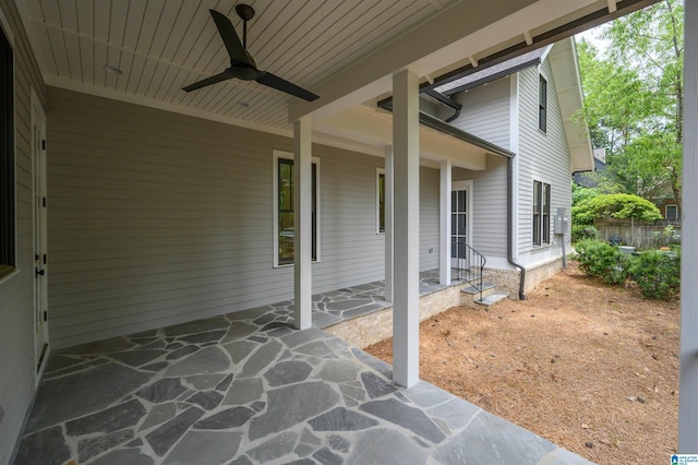 212 Olmsted St, Birmingham, AL 35242 - view of patio / terrace featuring ceiling fan and fence