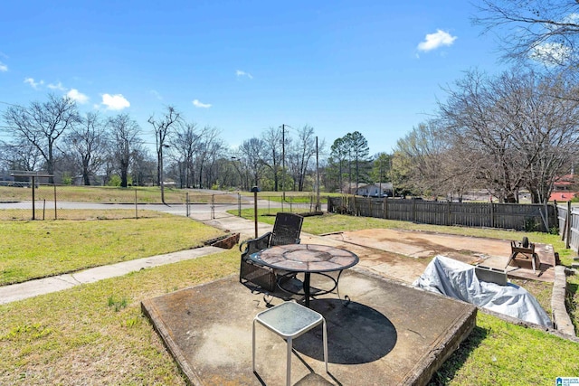 view of patio featuring a fenced backyard