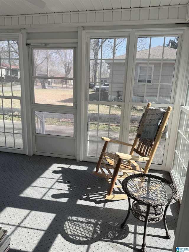 sunroom with a healthy amount of sunlight