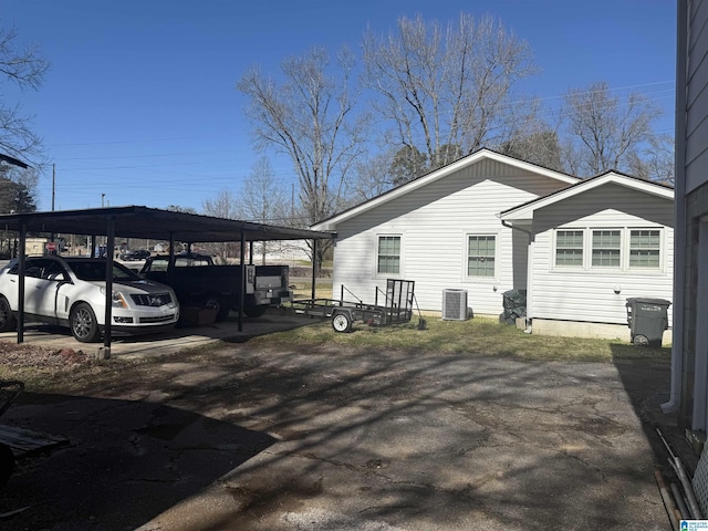 view of property exterior featuring cooling unit